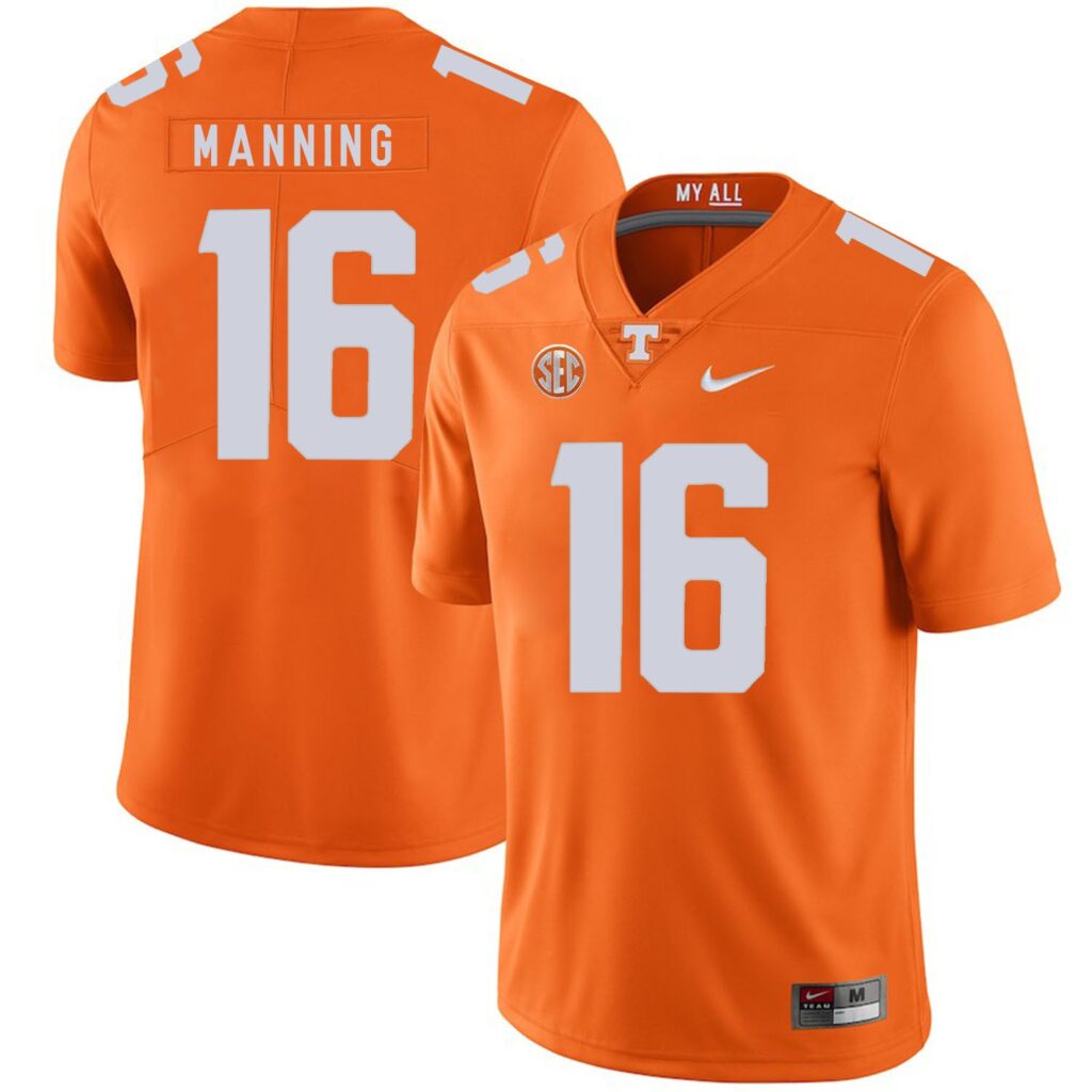 Tennessee Volunteers 16 Peyton Manning Orange NCAA Jersey