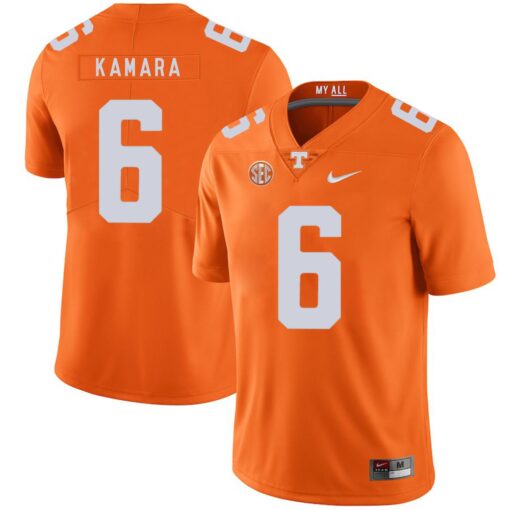 Tennessee Volunteers 6 Alvin Kamara Orange NCAA jersey