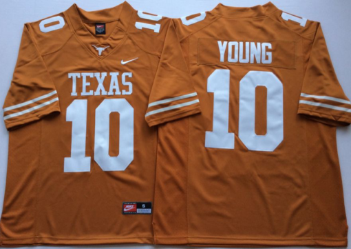 Texas Longhorns 10 Vince Young Orange NCAA Jersey