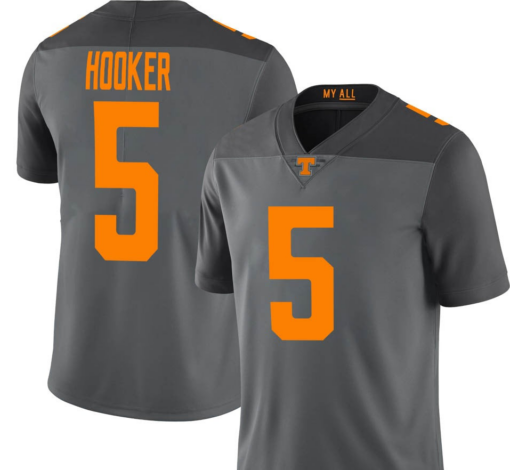 Tennessee Volunteers #5 Hendon Hooker Gray NCAA jersey