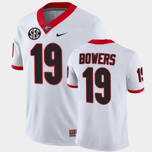 Georgia Bulldogs Brock Bowers #19 White Game Jersey