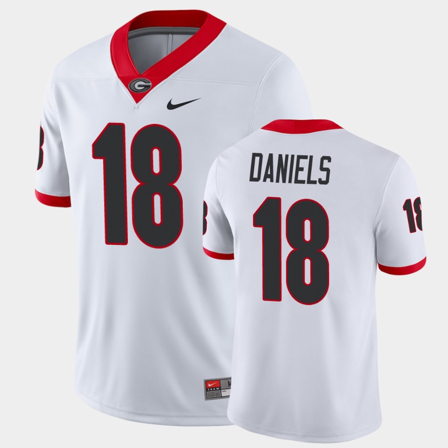 Georgia Bulldogs #18 JT Daniels White Football Jersey