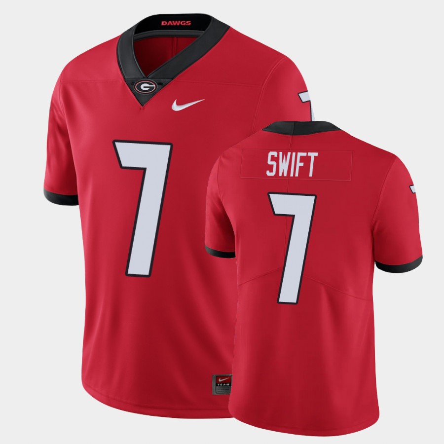 Georgia Bulldogs #7 DAndre Swift Red Jersey