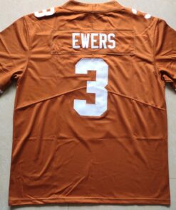 Texas Longhorns #3 Quinn Ewers Orange jersey