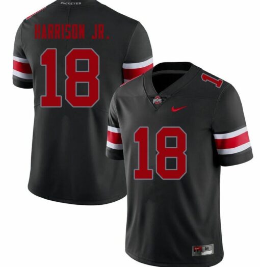 Ohio State Buckeyes #18 Marvin Harrison Jr. College Football Black Jersey