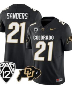 Men's Colorado Buffaloes Shilo Sanders Jersey #21 College Black