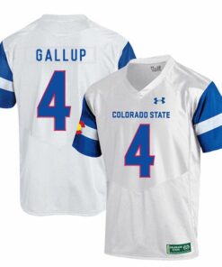 Men's Colorado State Rams #4 Michael Gallup Football NCAA Jersey White