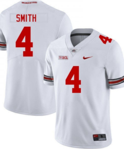 Ohio State Buckeyes #4 Jeremiah Smith White Limited Football Jersey