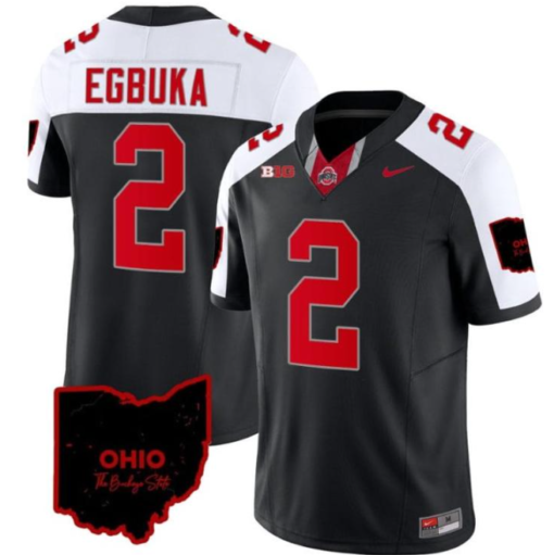 Men's Emeka Egbuka Jersey #2 Ohio State Buckeyes Vapor Limited Ohio Patch Black