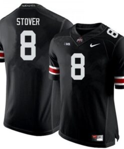 Men's Ohio State Buckeyes #8 cade stover Black Jersey