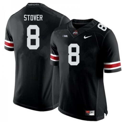 Men's Ohio State Buckeyes #8 cade stover Black Jersey