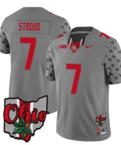 Men's Ohio State Buckeyes CJ Stroud Jersey #7 Alternate 2023 Gray