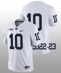 Men's Penn State Nicholas Singleton Jersey #10 College Game White No Name