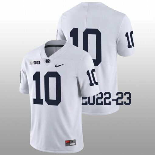 Men's Penn State Nicholas Singleton Jersey #10 College Game White No Name